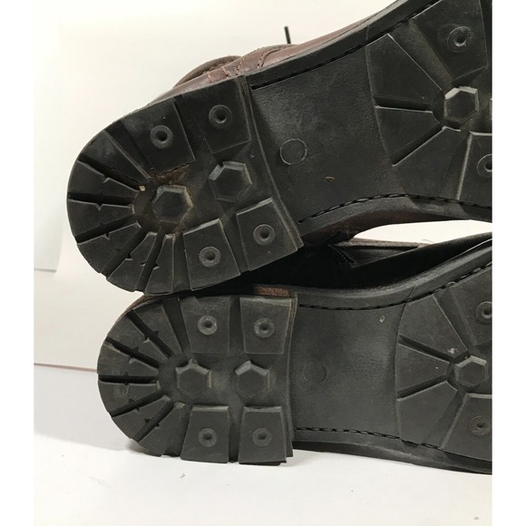 Alfani Kooper Mens 7M Brown Leather Lace Up Boots Side Zip Utility Casual - Picture 7 of 16